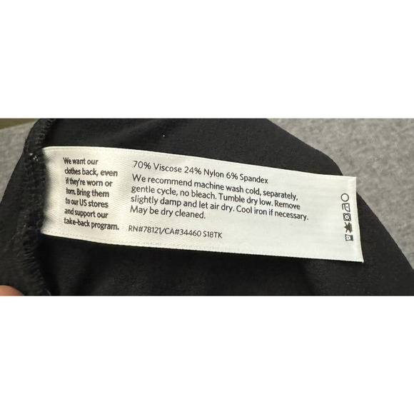 Eileen Fisher Stretch Crepe Black Tie Front Crop Pants Wide leg Small - Picture 7 of 10